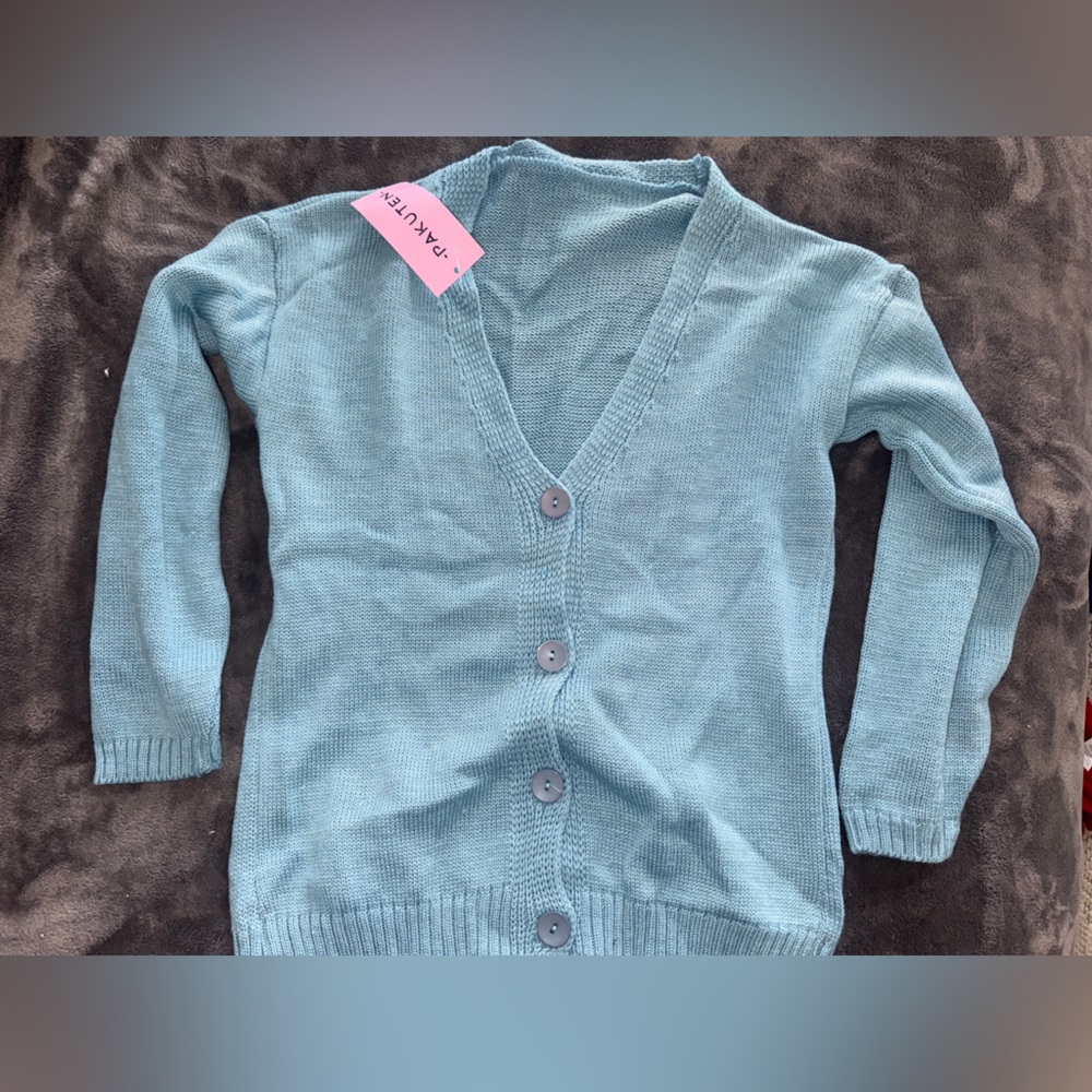 Women's Blue Cardigan Sweater